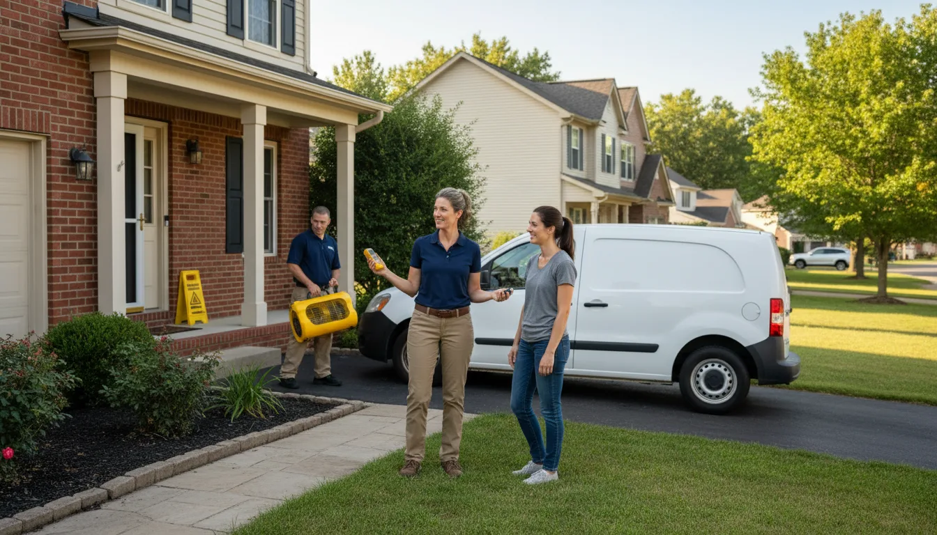 Residential water damage restoration in Thayer, IL